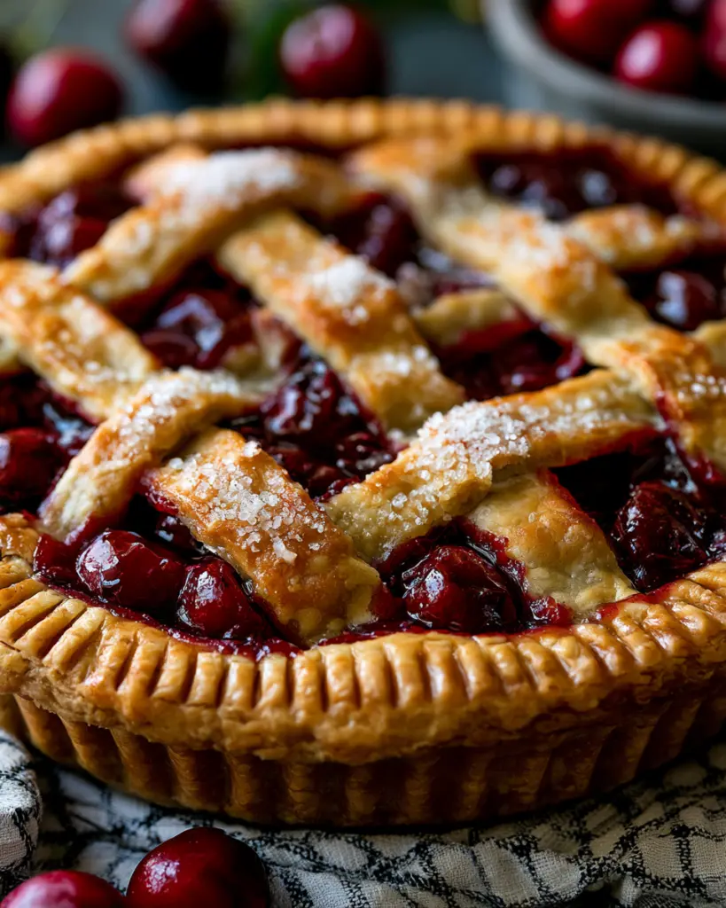 Sourdough Cherry Pie with Discard Pie Crust