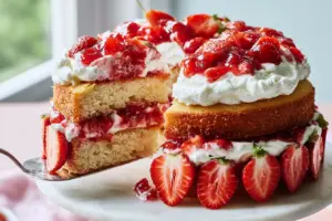 Sourdough Strawberry Shortcake Cake Recipe