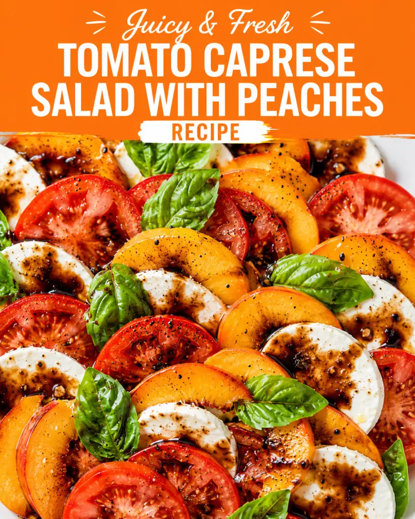 5-Ingredient Fresh Tomato Caprese Salad Recipe 7 Tomato Caprese Salad with Peaches