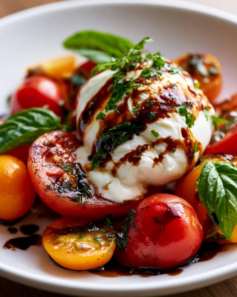 5-Ingredient Fresh Tomato Caprese Salad Recipe 5 burrata caprese salad