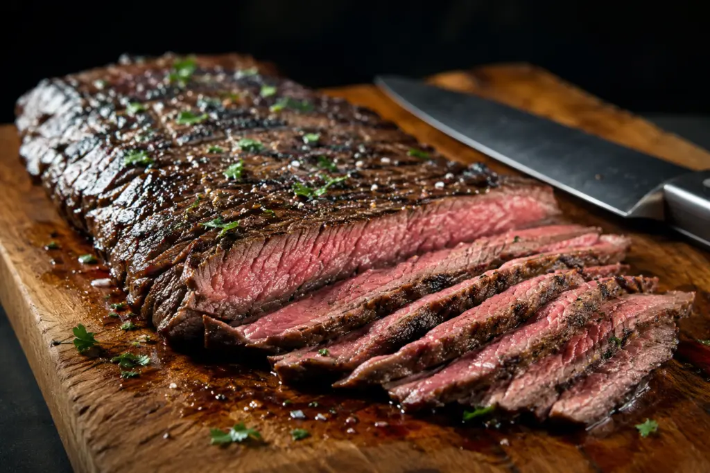 cooked medium-rare 1 lb Flank steak