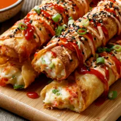Crab rangoon taquitos recipe card image