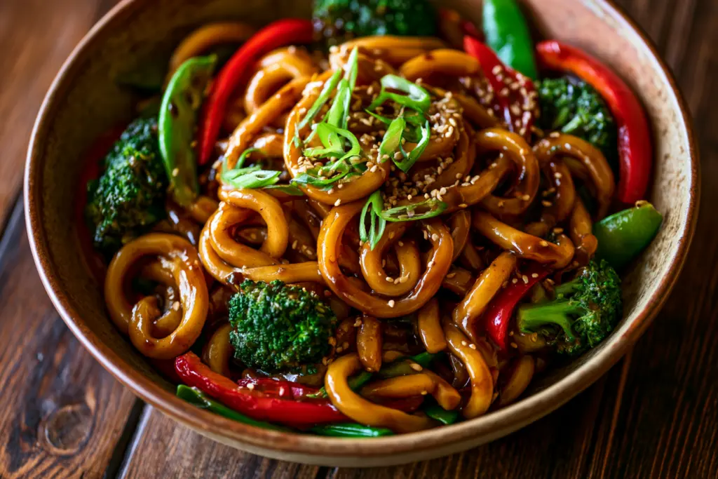 Quick & Easy Noodle Stir Fry with Vegetables 4 easy noodle stir fry Serving