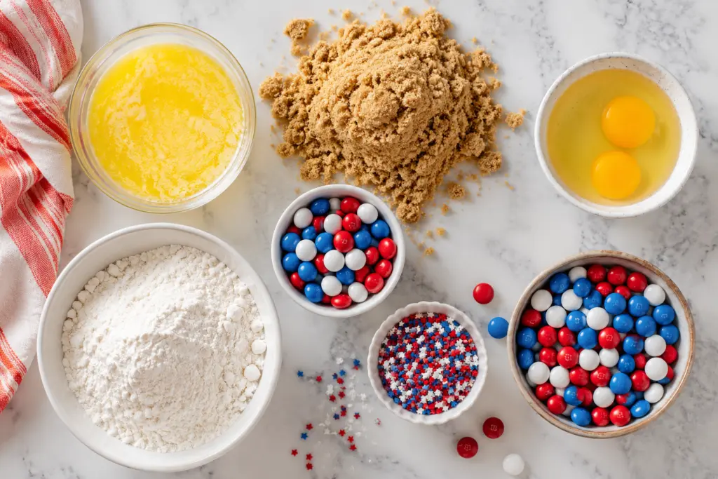 Fireworks Blondies Recipe {Firecracker Blondies} 2 fresh ingredients for fireworks blondies