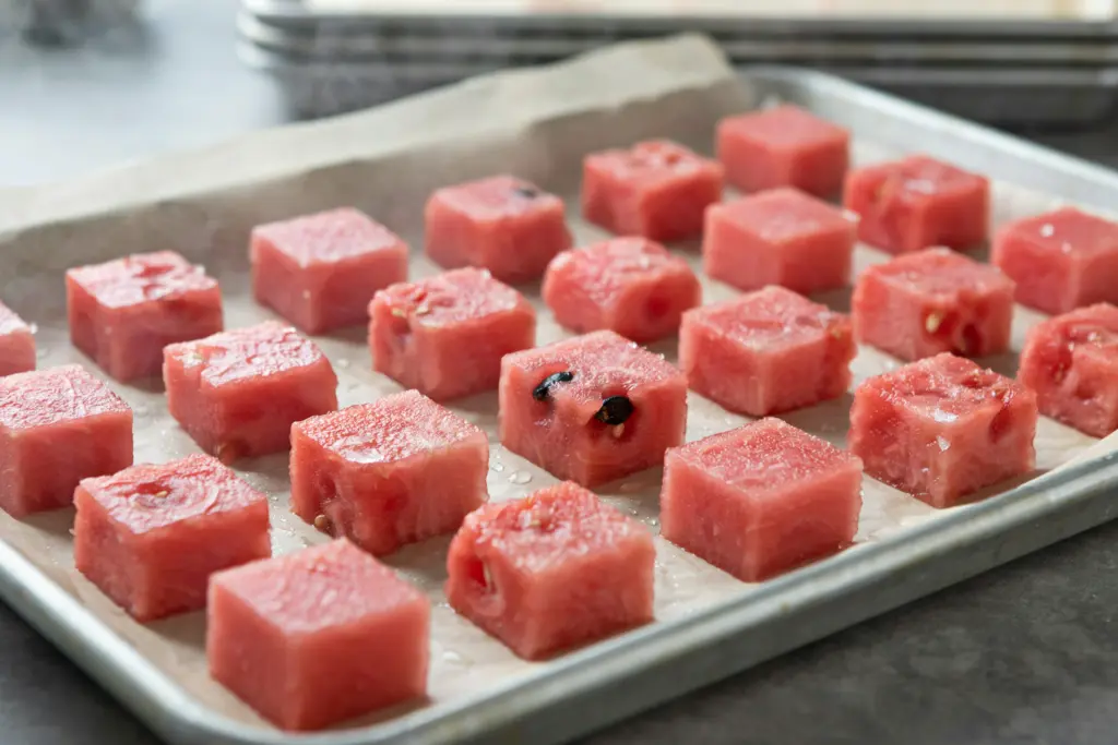 How to properly freeze watermelon for frozen watermelon lemonade