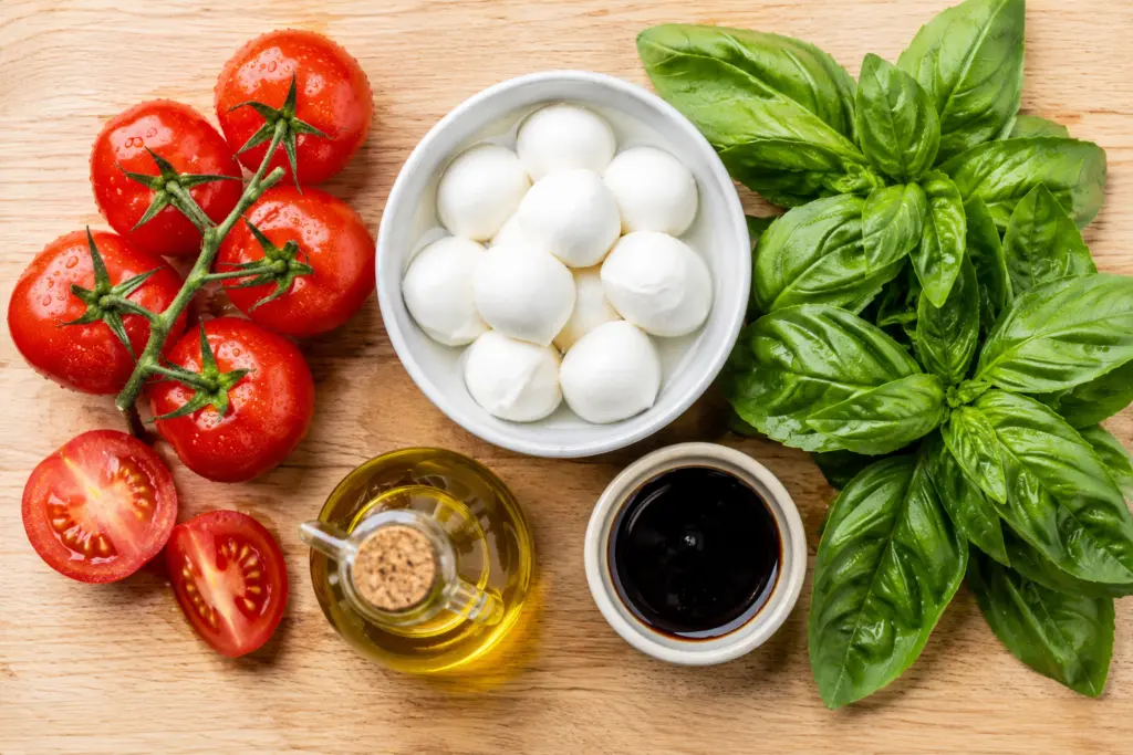 5-Ingredient Fresh Tomato Caprese Salad Recipe 2 fresh ingredients for tomato caprese salad