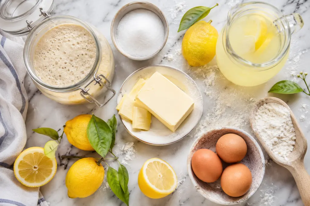 Ingredients For the Lemonade Sourdough Cake