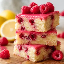 Lemon Raspberry Blondies Recipe 5 lemon raspberry blondies recipe card