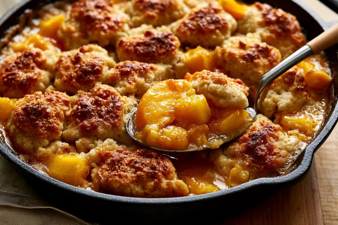 Easy Peach Sourdough Cobbler Recipe