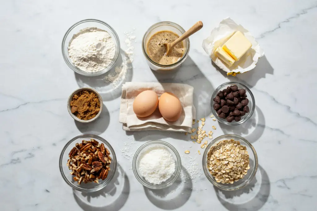 Sourdough Cowboy Cookies Recipe 2 sourdough cowboy cookies ingredients