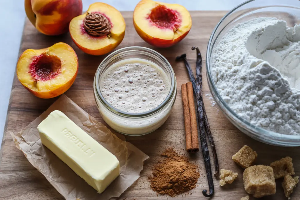 sourdough peach cobbler cookies Ingredients 