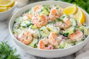 Creamy Cucumber Shrimp Salad