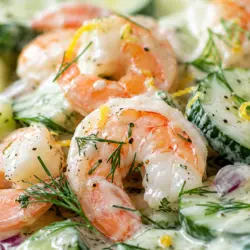 Creamy Cucumber Shrimp Salad recipe card