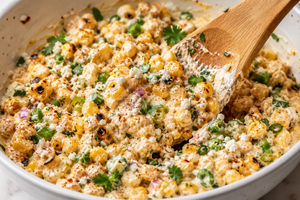 Loaded mexican street corn dip Recipe 2 Creamy corn salad with herbs and cheese