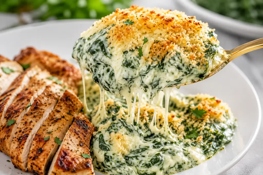 Creamy Spinach Gratin