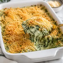 Creamy Spinach Gratin recipe card