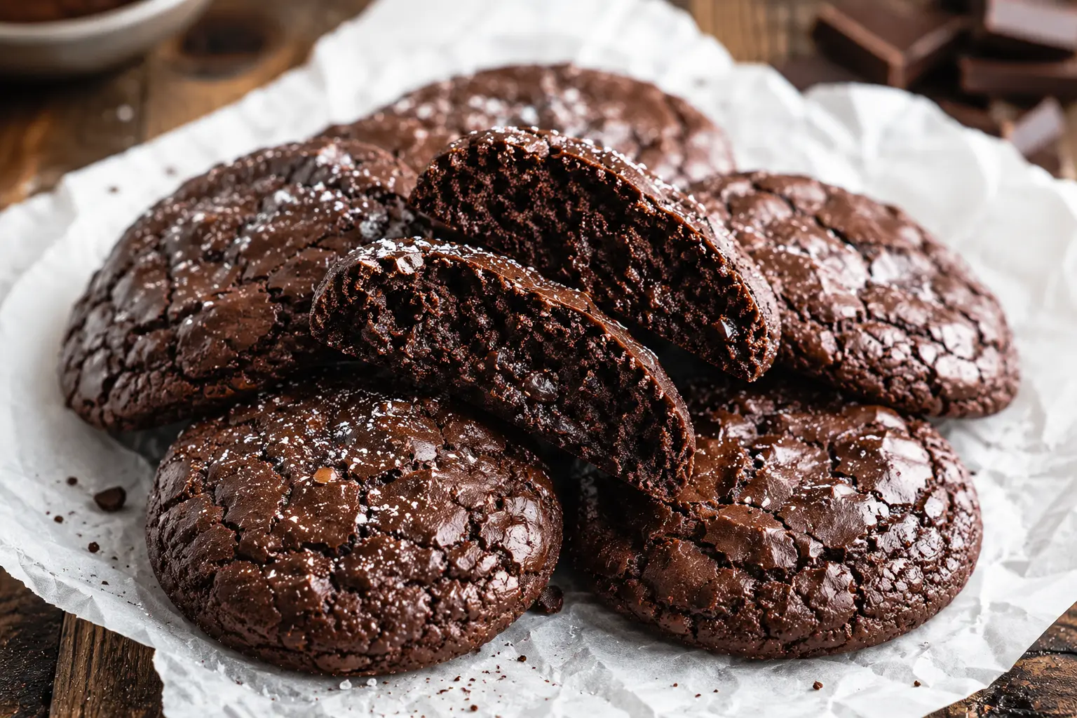 Fudgy 3 Ingredient Cookies Recipe {No Butter, No Flour}