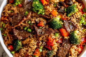 Easy Sticky Beef Fried Rice