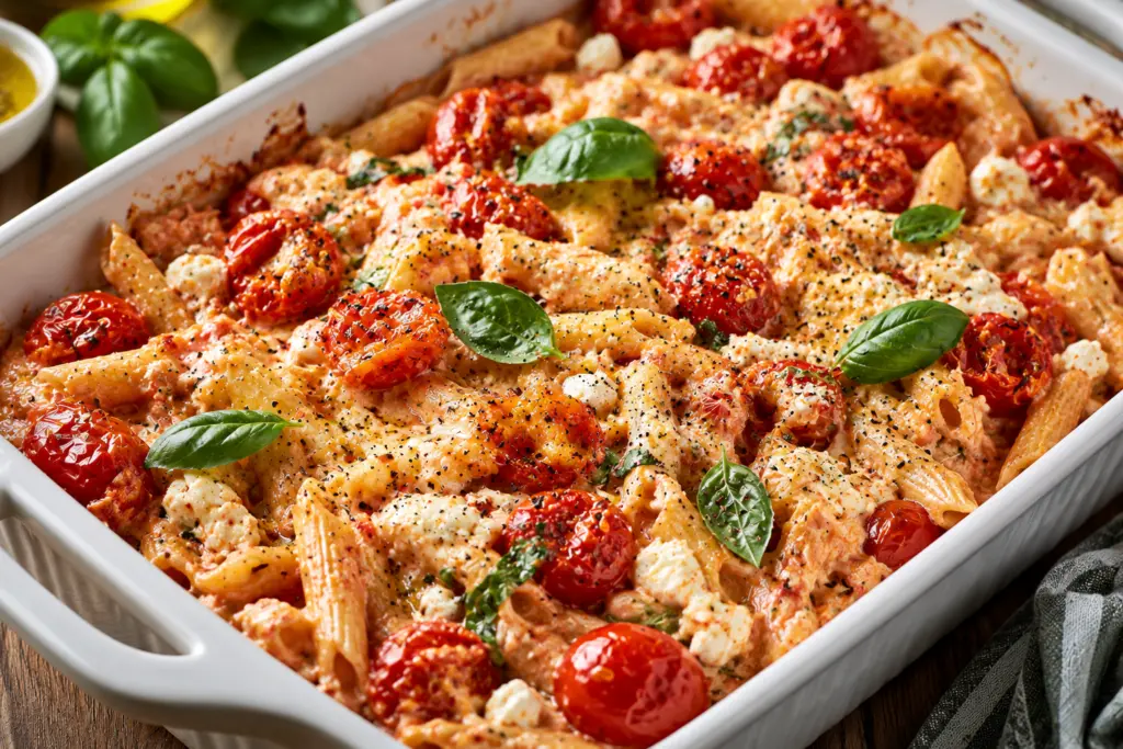 Easy Baked Feta Pasta 4 Easy Baked Feta Pasta
