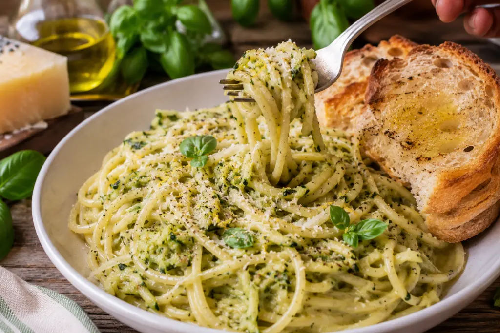 Delicious Zucchini Pasta Sauce 5 Fresh pasta with zucchini and Parmesan
