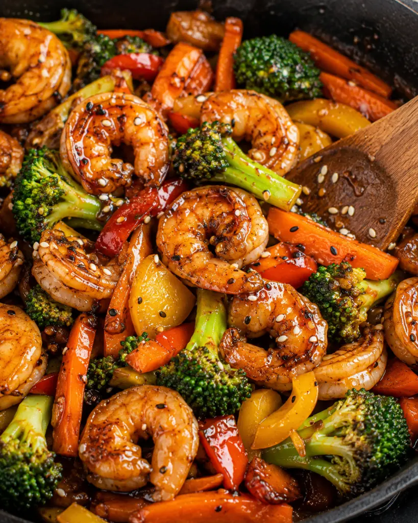 Glazed Shrimp and Vegetable Stir-Fry