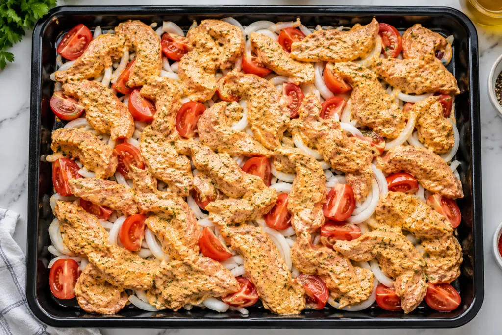 Marinated Sheet Pan Chicken Shawarma