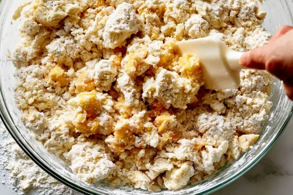 Delicious Peach Scones Recipe 4 Mixing the Peach Scones Dough