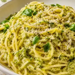 Delicious Zucchini Pasta Sauce 6 Pasta with Zucchini Sauce and lemon zest