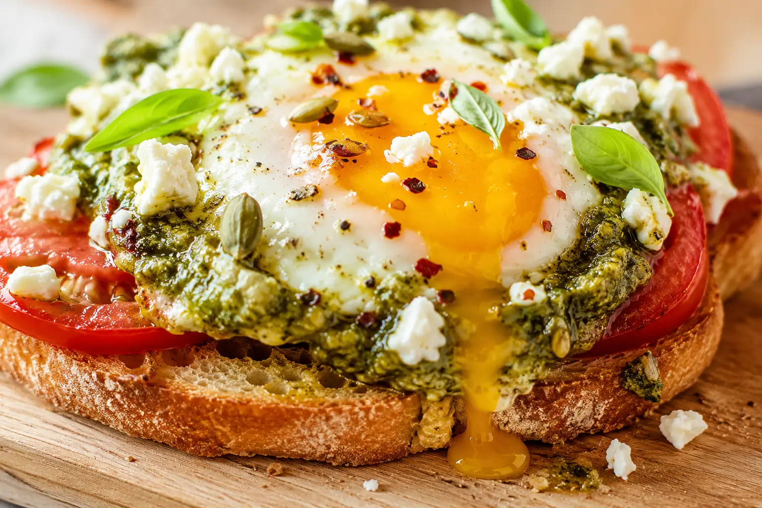 5-Minute Breakfast with Pesto Eggs