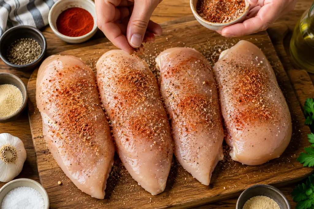 Rich Garlic Cowboy Butter Chicken 3 Season the Chicken for Garlic Cowboy Butter Chicken