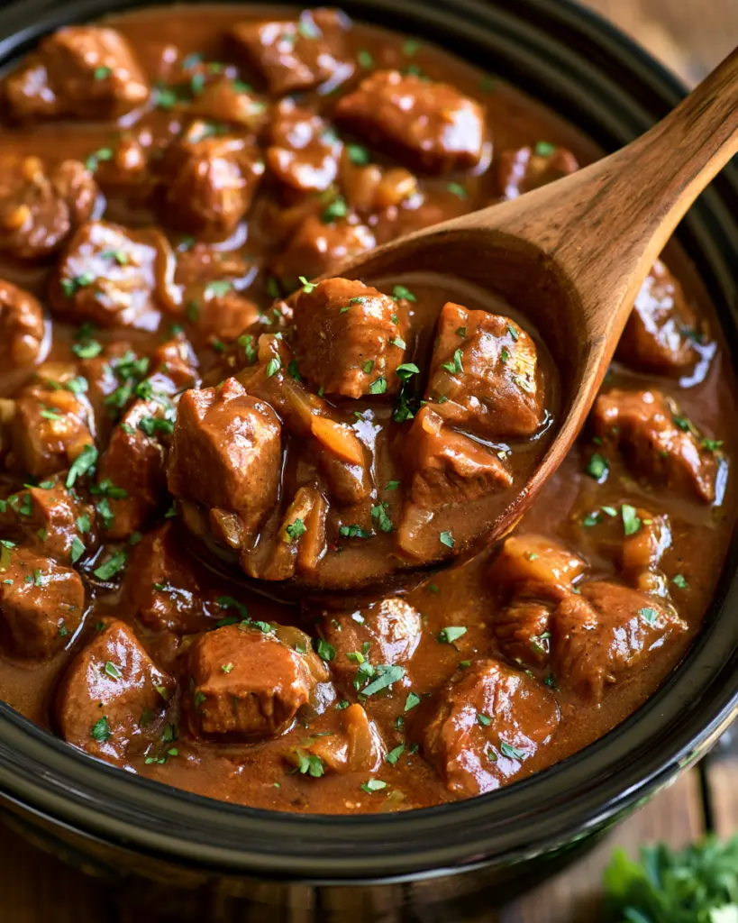Slow Cooker Beef Tips with Gravy