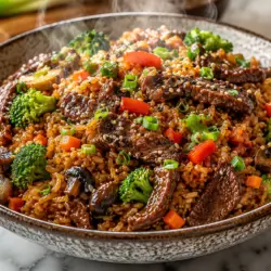 Easy Sticky Beef Fried Rice 7 Sticky Beef Fried Rice recipe card