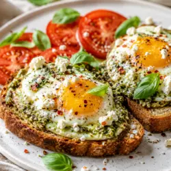 5-Minute Breakfast with Pesto Eggs 6 Easy 5 Minute Breakfast with Pesto Eggs recipe card