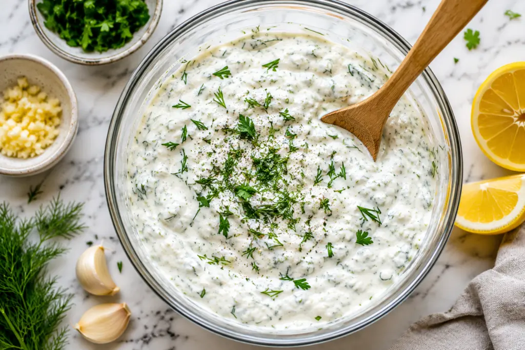 How to Make Creamy Garlic Yogurt Sauce