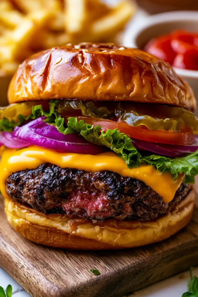 Homemade skillet cheeseburgers
