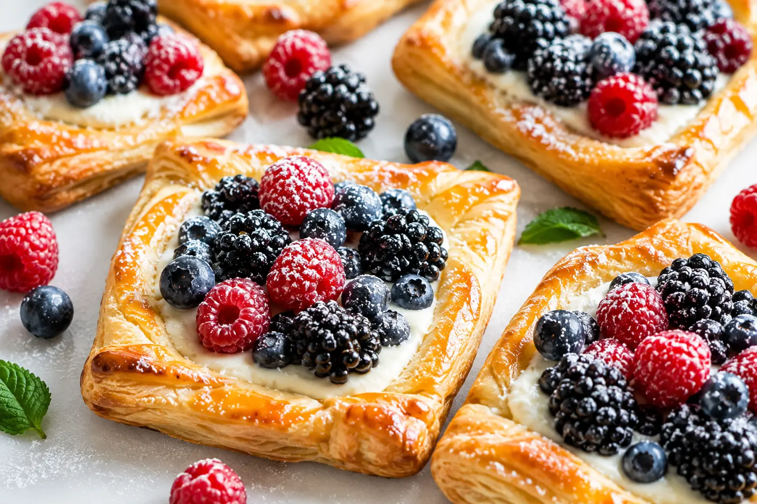 Easy Puff Pastry Fruit Tarts Recipe