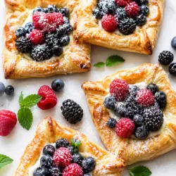 Easy Puff Pastry Fruit Tarts Recipe 9 Easy Puff Pastry Fruit Tarts Recipe Card