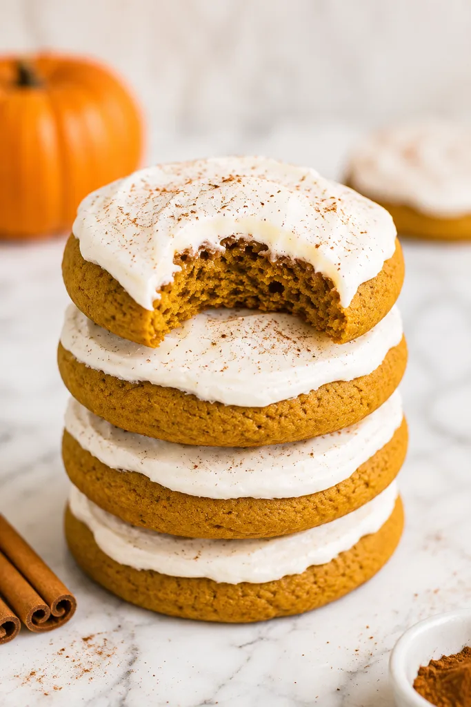 The Best Vegan Pumpkin Spice Cookies Recipe 6 Bitten Pumpkin Spice Cookie Stack