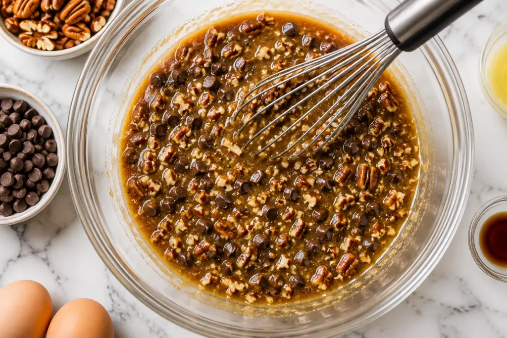 Pecan Chocolate Pie Bars Filling