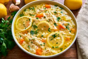 Chicken Lemon Rice Soup Recipe