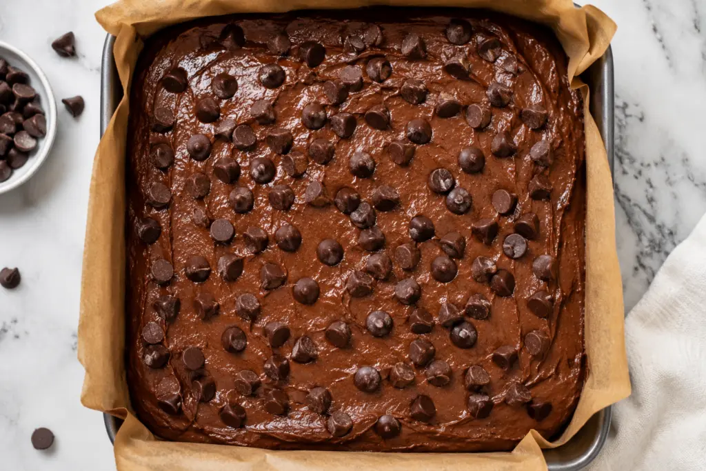 Chocolate Chickpea Brownies Recipe 5 Chocolate Chip Brownie Batter Pan