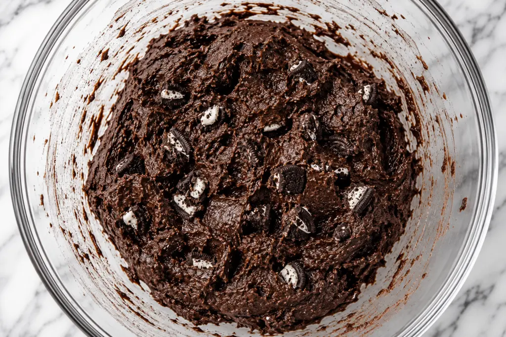 Sourdough Oreo Cookies 4 Chocolate Cookie Dough in Glass Bowl