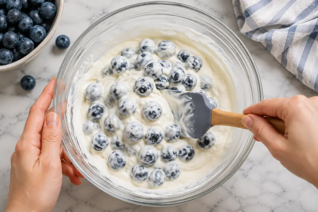 Easy Blueberry Greek Yogurt Bites Recipe 4 Blueberry Greek Yogurt Bites Mixture