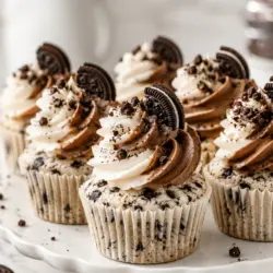 Cookies and Cream Cupcakes 7 Cookies and Cream Cupcakes with Vanilla & Chocolate Buttercream recipe card