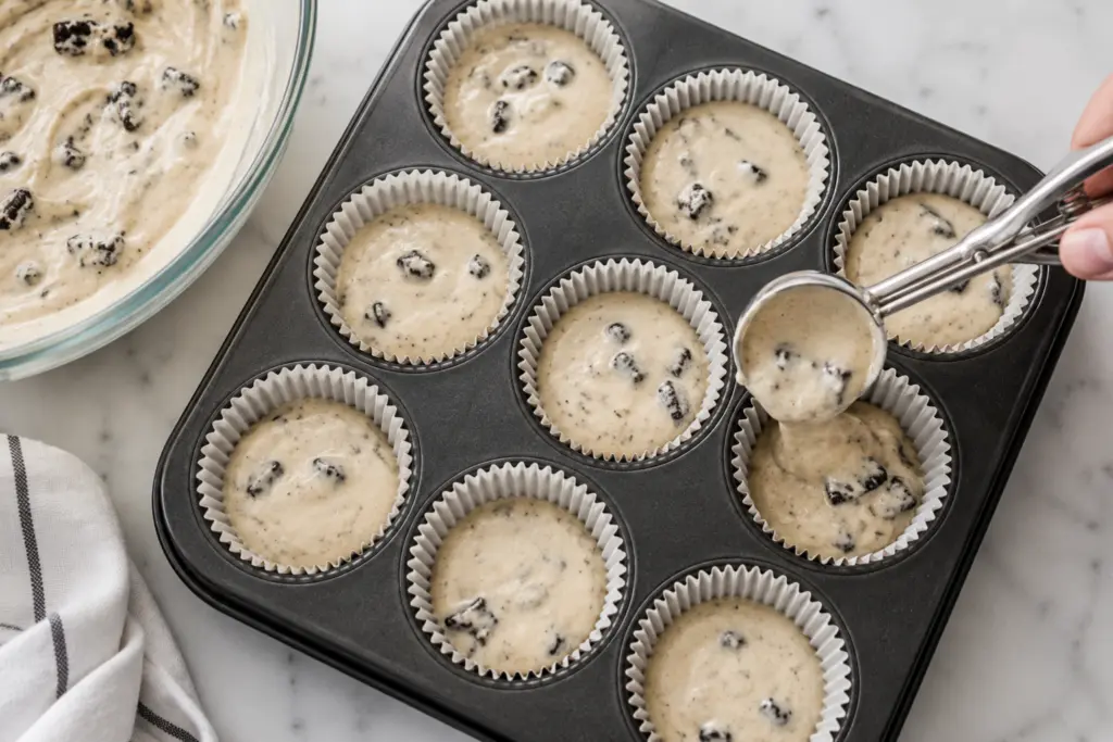 Cookies and Cream Cupcakes 3 Cookies-and-Cream Cupcake Preparation