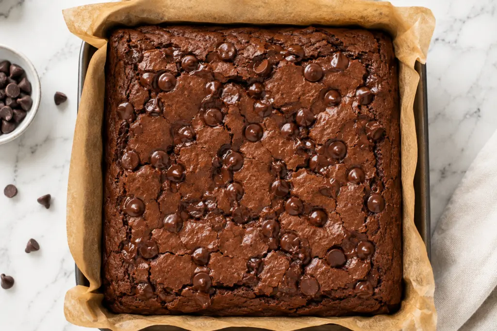Chocolate Chickpea Brownies Recipe 6 Crackly Chocolate Chickpea Brownies Pan