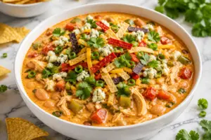 Crockpot Buffalo Chicken Chili
