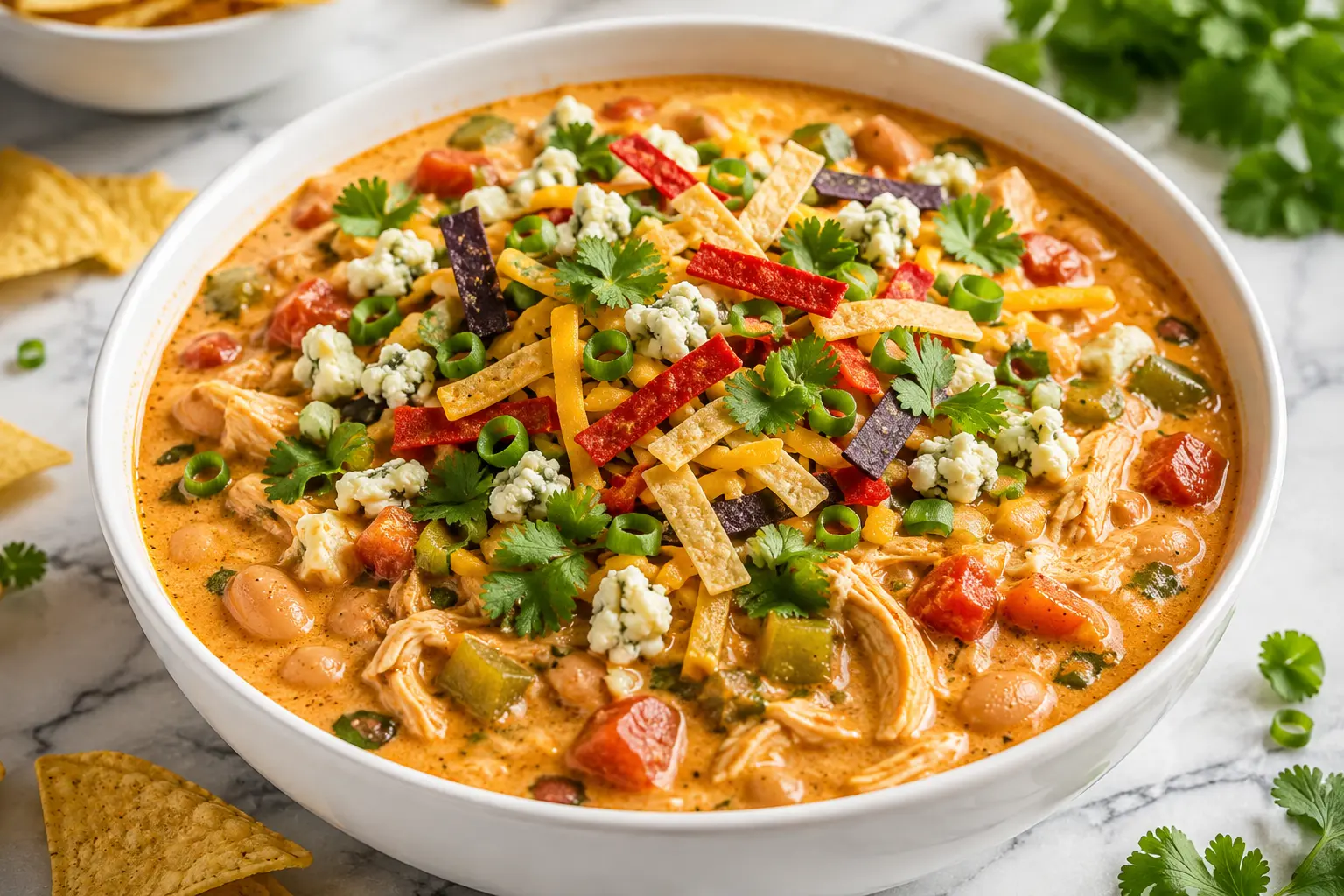 Crockpot Buffalo Chicken Chili