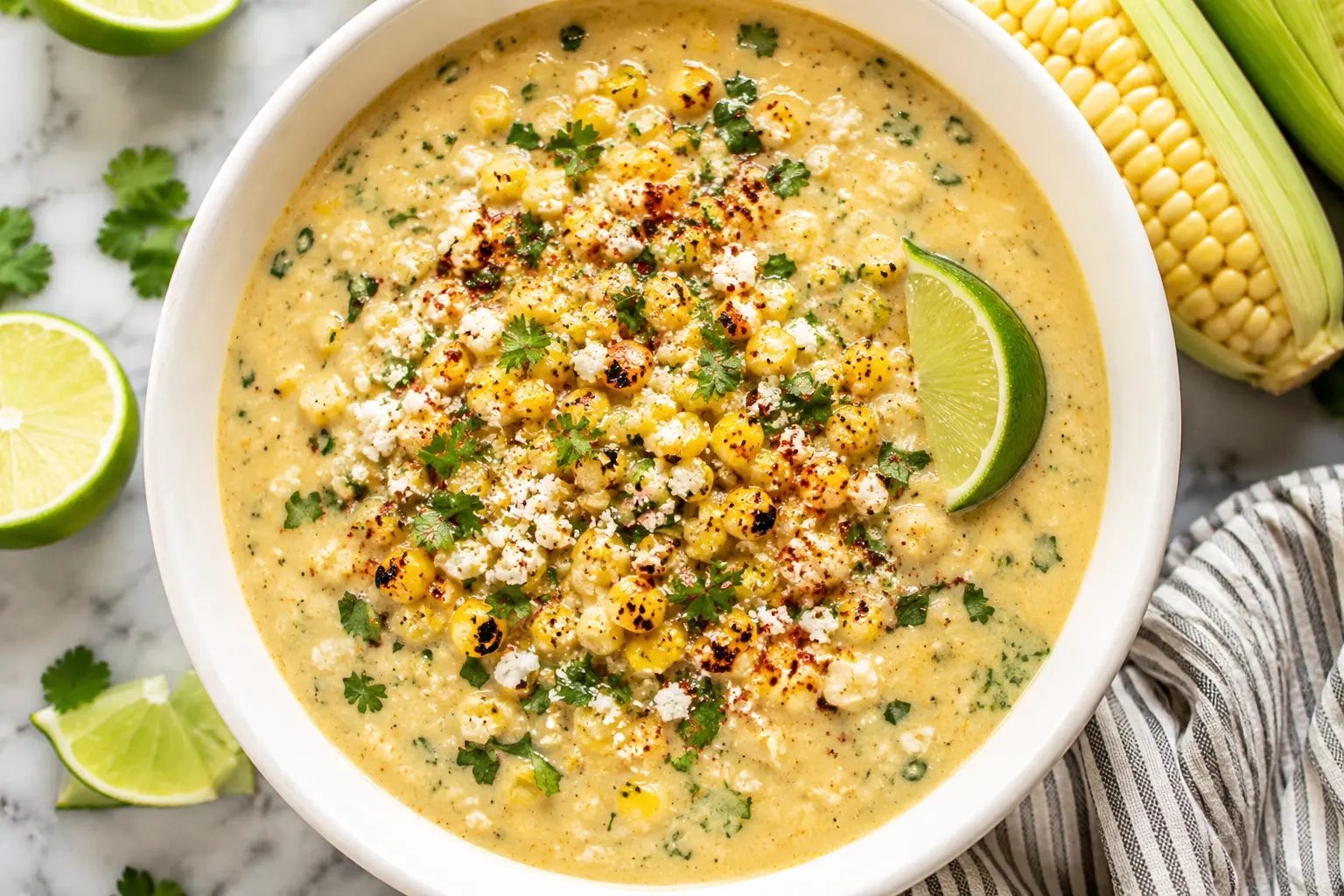 Easy Mexican Street Corn Soup