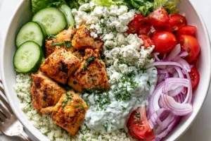 Low Carb Greek Chicken Bowls